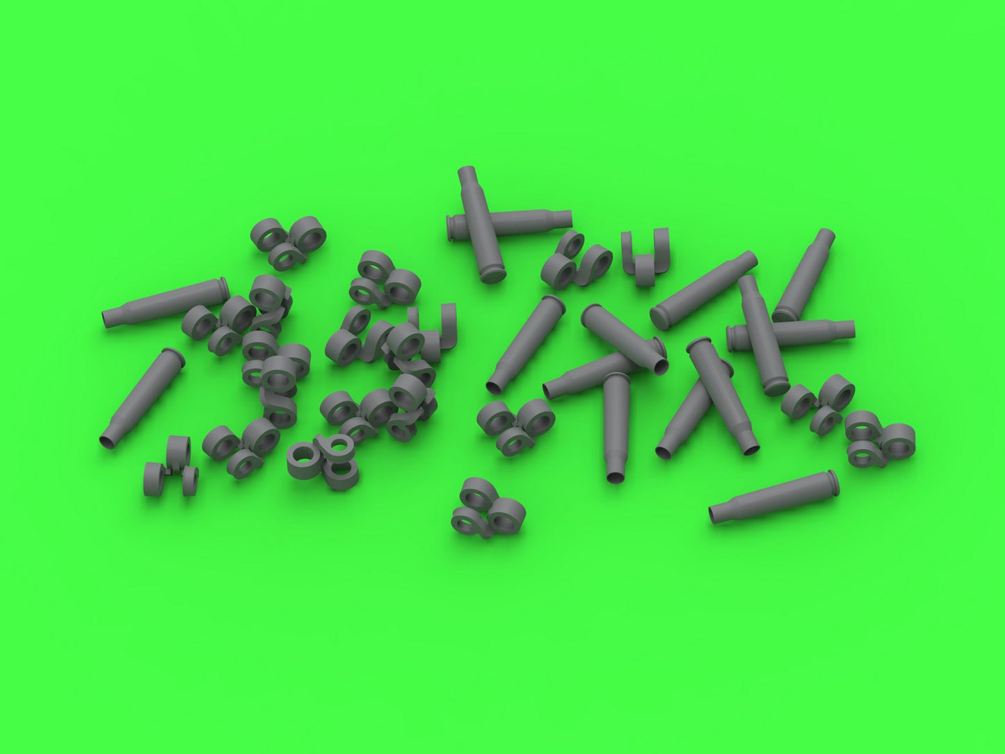 Master GM-35-066 1:35 M2 .50 cal belt links + empty shells