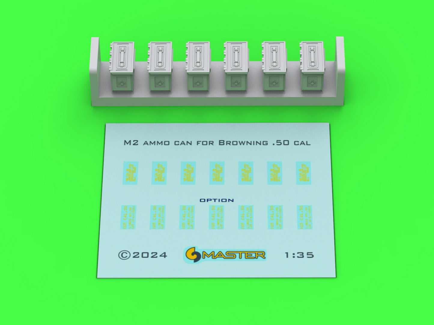 Master GM-35-068 1:35 M2 ammunition cans for Browning M2 .50 cal machine gun