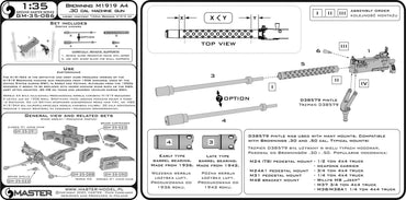 Master GM-35-086 1:35 Browning M1919 A4 .30 cal