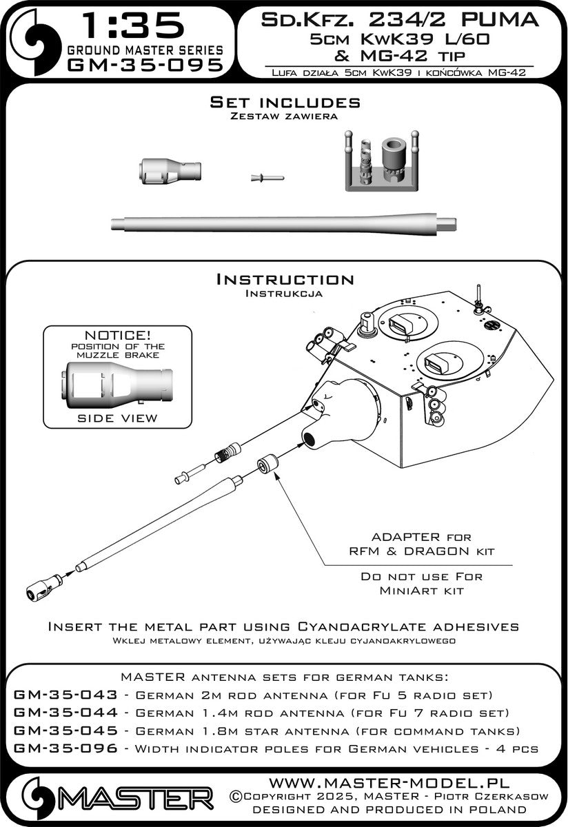 Master GM-35-095 1:35 Sd.Kfz.234/2 Puma