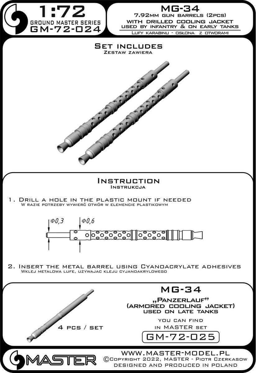 Master GM-72-024 1:72 MG-34