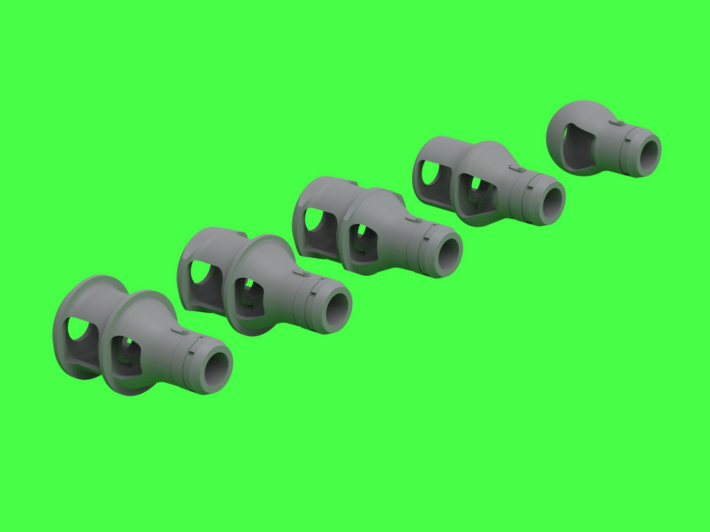 Master GM-72-039 1:72 Muzzle brakes for 7,5cm PaK/KwK/StuK 40