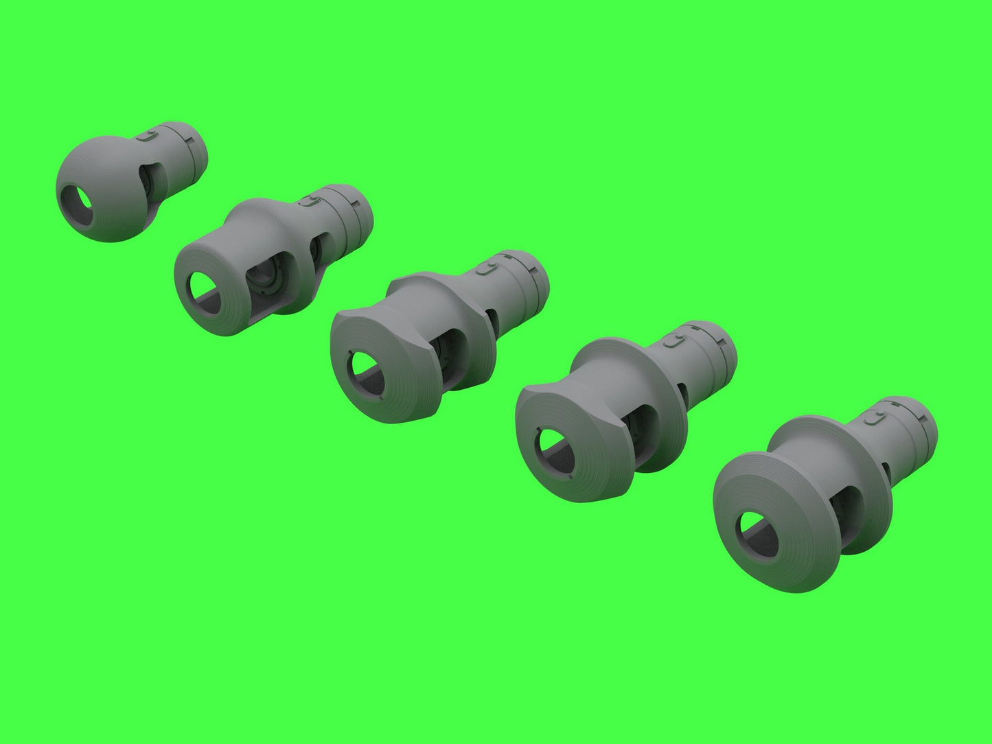 Master GM-72-039 1:72 Muzzle brakes for 7,5cm PaK/KwK/StuK 40
