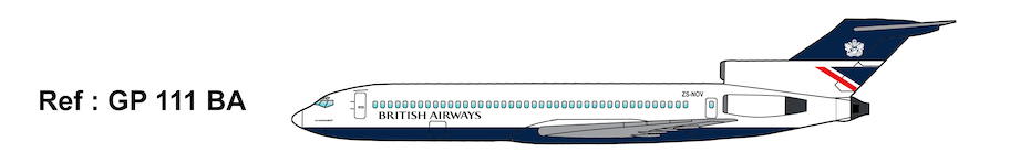 Mach 2 GP111BA 1:72 Boeing 727-200 British Airways