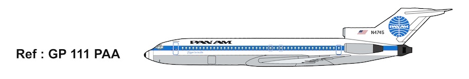 Mach 2 GP111PAA 1:72 Boeing 727-200 Pan Am