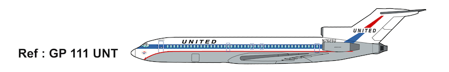 Mach 2 GP111UNT 1:72 Boeing 727-200 United