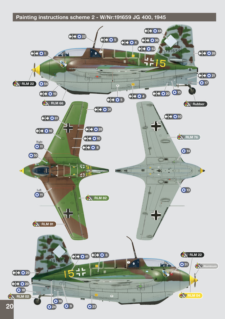 GasPatch Models GP72317 1:72 Messerschmitt Me-163B "Komet" 3D-printed