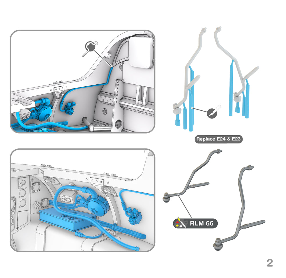 GasPatch Models GPM48237 1:48 Messerscmitt Me-163B Komet Detail Set