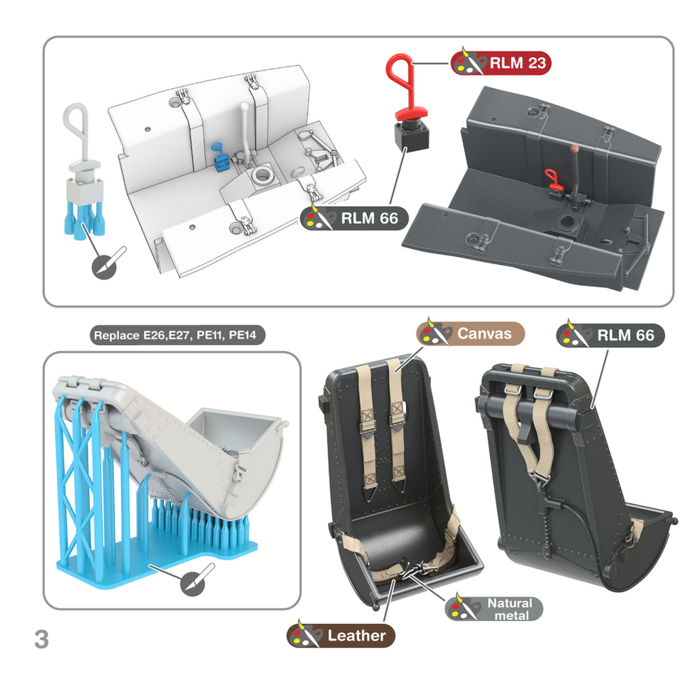 GasPatch Models GPM48237 1:48 Messerscmitt Me-163B Komet Detail Set
