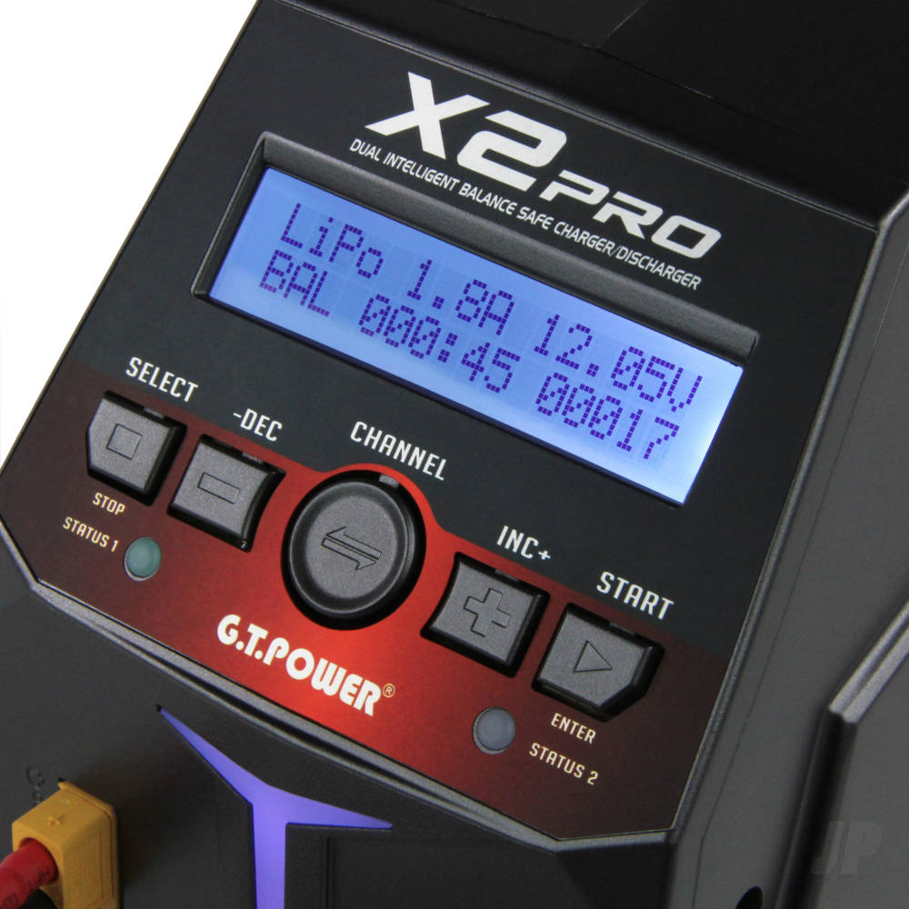 GT Power X2 Pro 2x100W (AC) / 2x200W (DC) 12A Intelligent Charger / Discharger (UK) 178