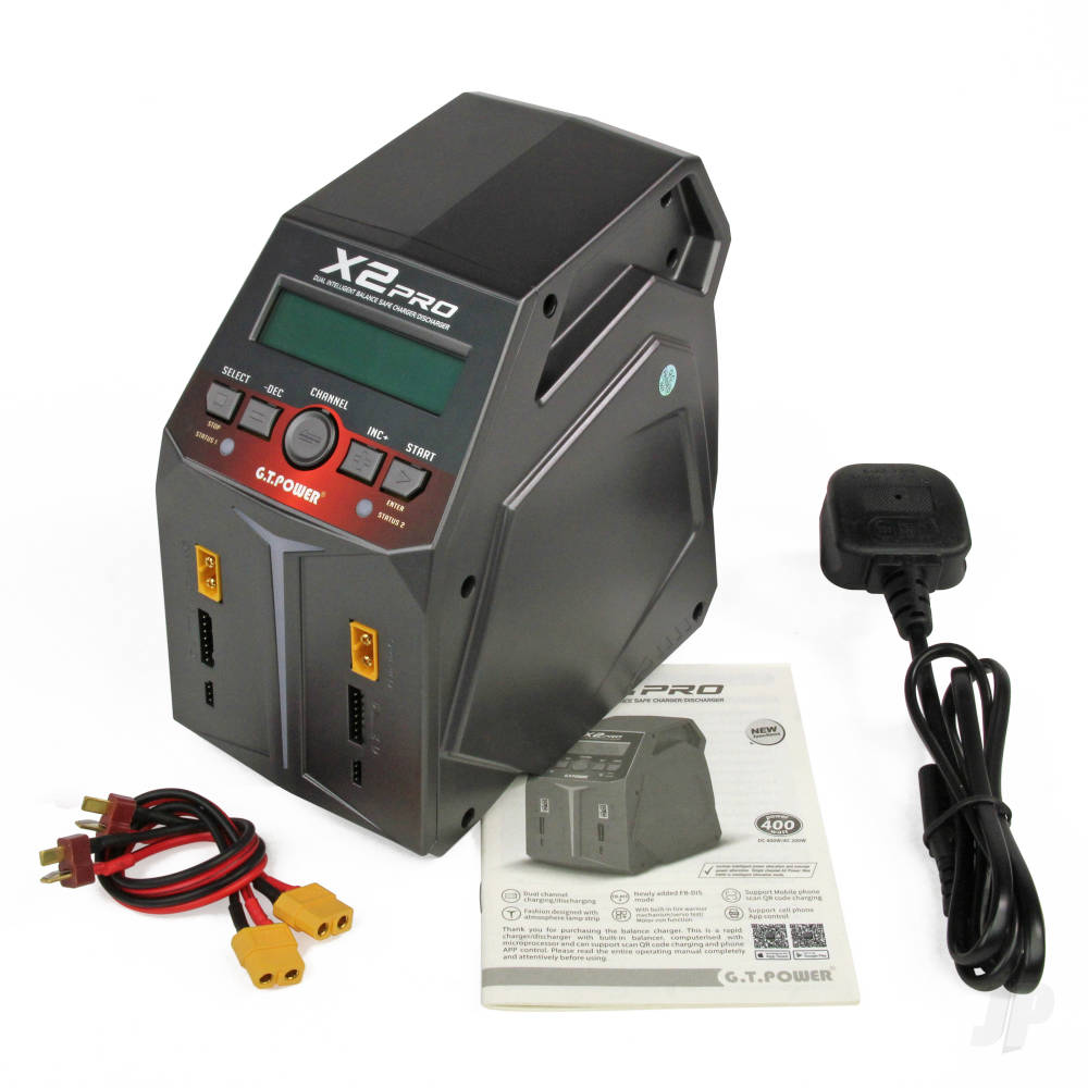 GT Power X2 Pro 2x100W (AC) / 2x200W (DC) 12A Intelligent Charger / Discharger (UK) 178