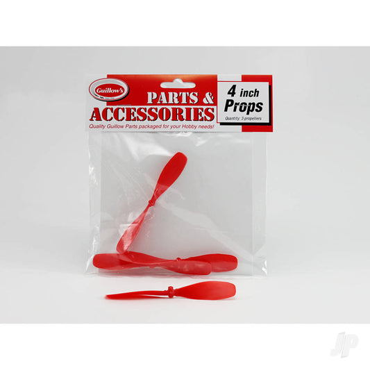 Guillow 4in Plastic Propeller (3 propellers) 125