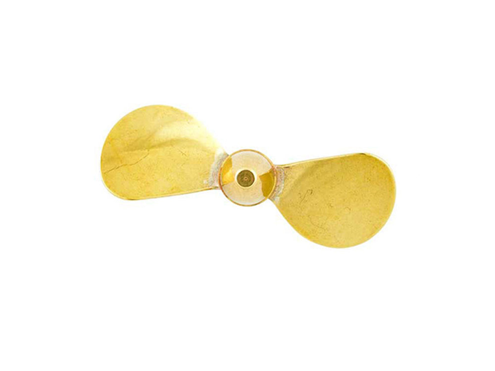 Radio Active Brass Propeller (Classic), 2 Blade, 30mm, M4, RH AS12304R