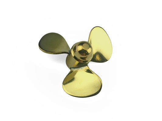 Radio Active Brass Propeller (Classic), 3 Blade, 30mm, M4, RH AS13304R