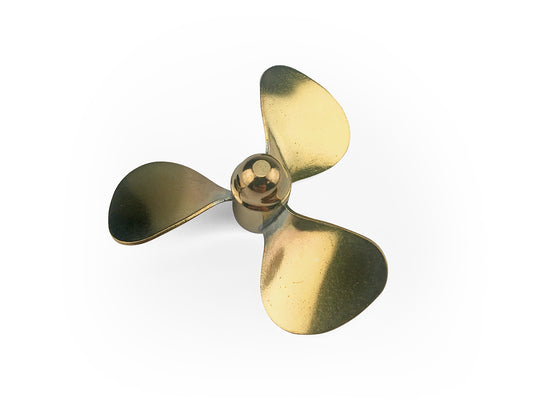 Radio Active Brass Propeller (Classic), 3 Blade, 50mm, M4, RH AS13504R