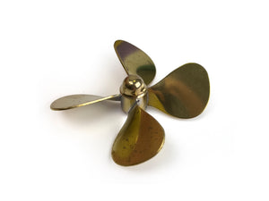 Radio Active Brass Propeller (Classic), 4 Blade, 75mm, M4, RH AS14754R