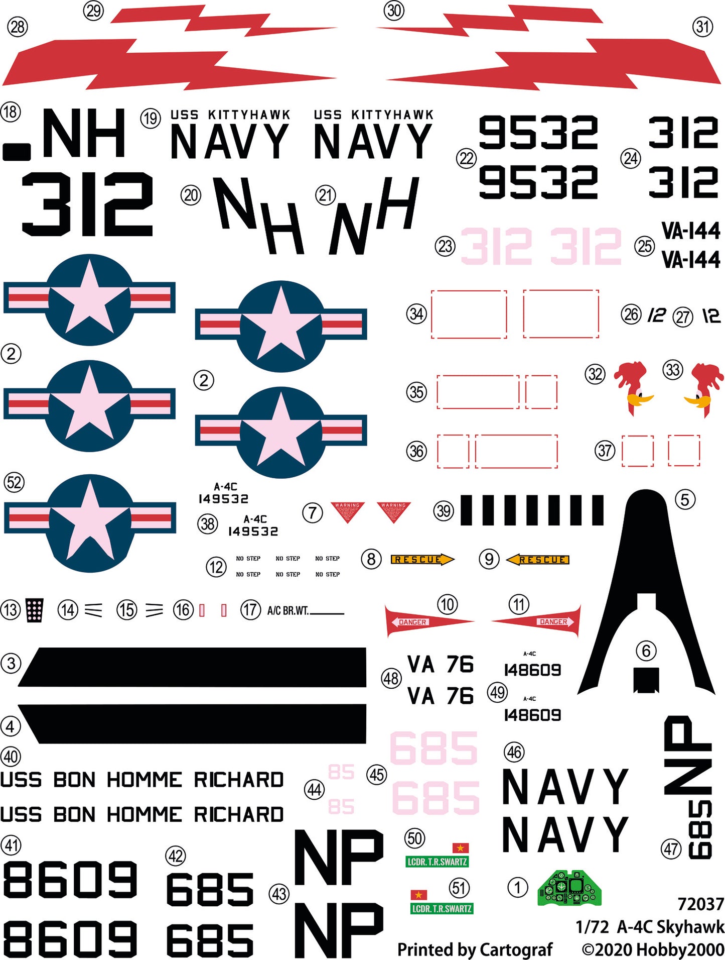 Hobby 2000 H2K72037 1:72 Douglas A-4C Skyhawk