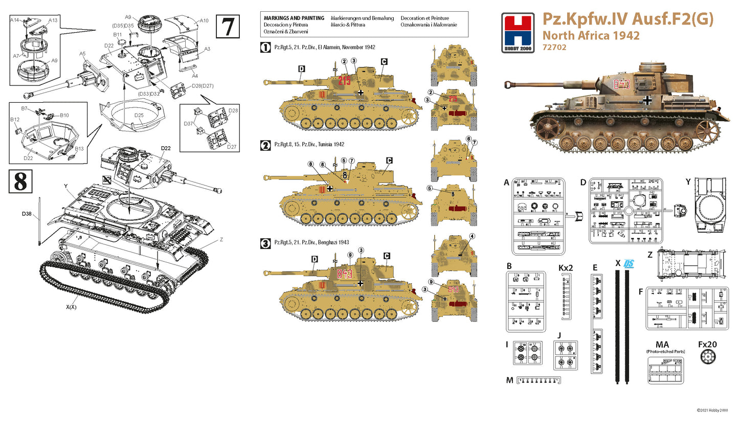 Hobby 2000 H2K72702 1:72 Pz.Kpfw.IV Ausf.F2