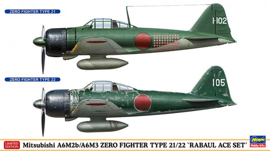 Hasegawa HA02437 1:72 Mitsubishi A6M2B/A6M3 Zero Fighter Type 21/22 Rabaul Ace