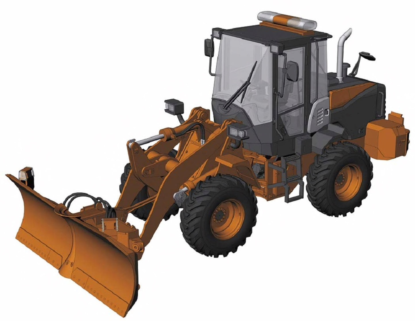 Hasegawa HA66102 1:35 Hitachi Wheeled Loader ZW100-6 Multiplough