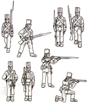 HAT Industrie HAT8084 1:72 1806 Prussian Fusiliers x 48 figures per box