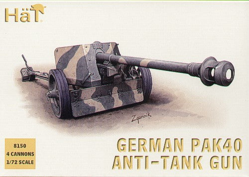 HAT Industrie HAT8150 1:72 German Pak-40 75mm anti tank gun WWII