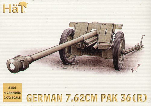 HAT Industrie HAT8156 1:72 German Pak-36r anti tank gun WWII x 4