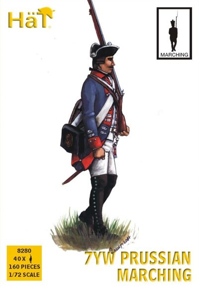 HAT Industrie HAT8280 1:72 Prussian Infantry, Marching Seven Years War/7YW