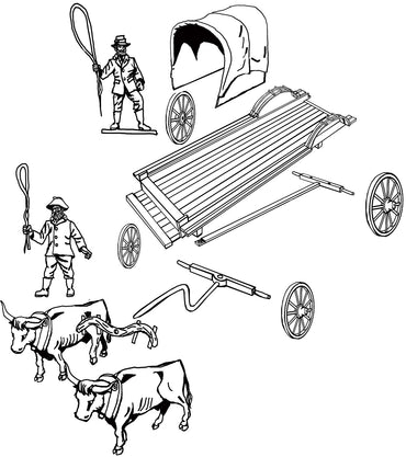 HAT Industrie HAT8286 1:72 Colonial Ox drawn Wagon