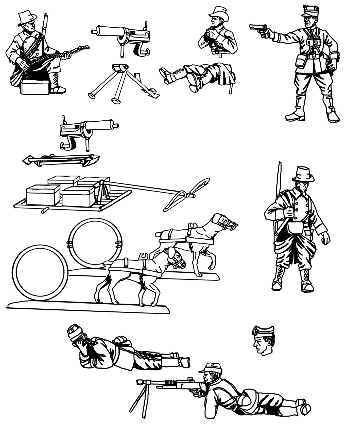 HAT Industrie HAT8291 1:72 WWI Belgian Heavy Weapons E28B