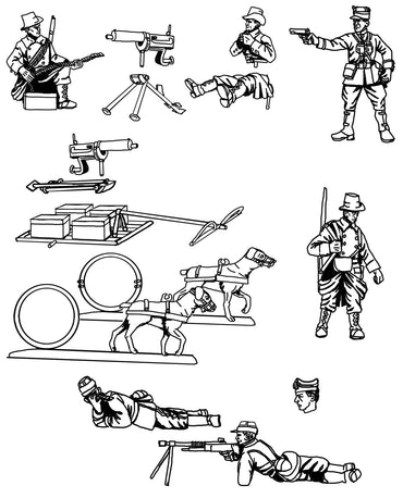 HAT Industrie HAT8291 1:72 WWI Belgian Heavy Weapons E28B