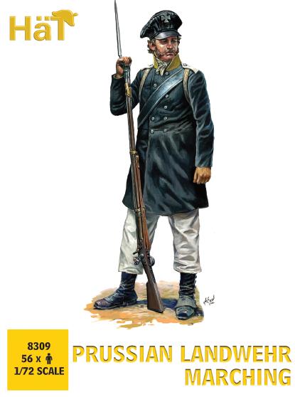 HAT Industrie HAT8309 1:72 Prussian Landwehr Marching 56 figures/box)