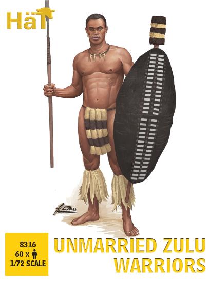 HAT Industrie HAT8316 1:72 Unmarried Zulu warriors