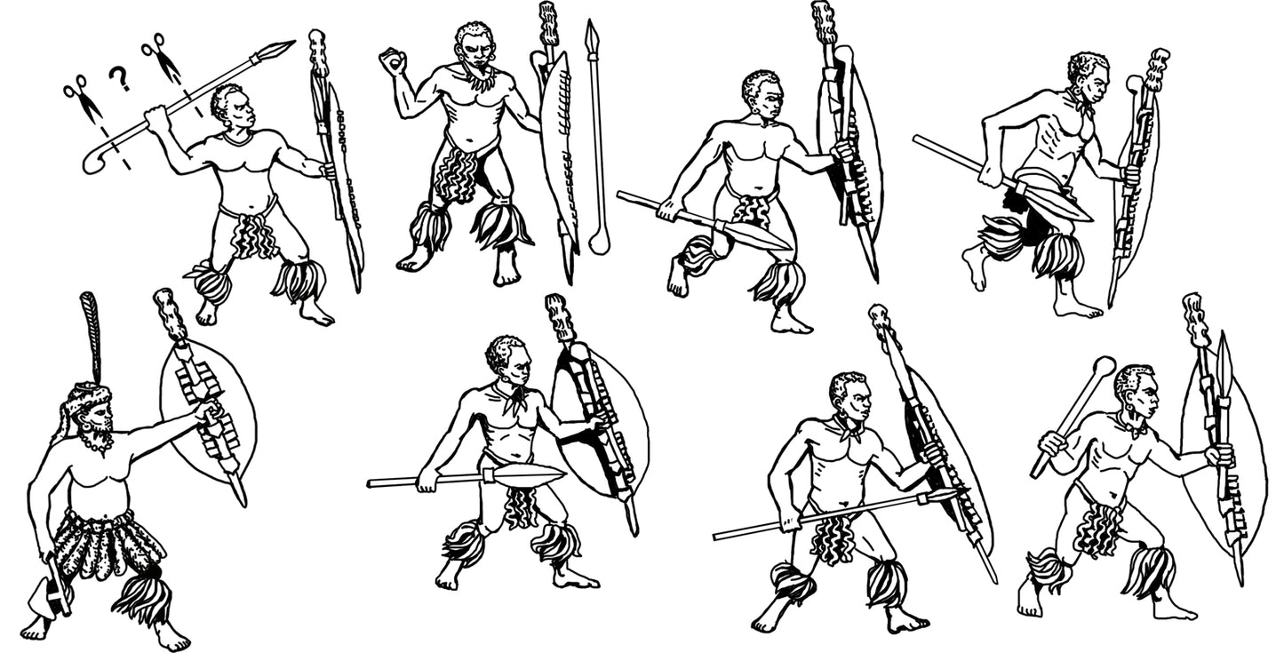 HAT Industrie HAT8316 1:72 Unmarried Zulu warriors