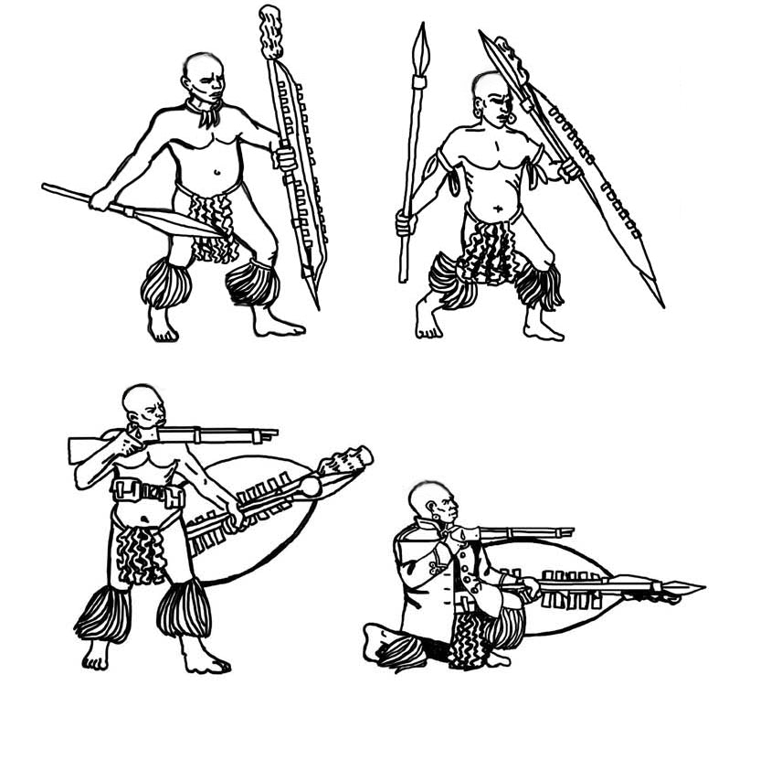 HAT Industrie HAT8316 1:72 Unmarried Zulu warriors