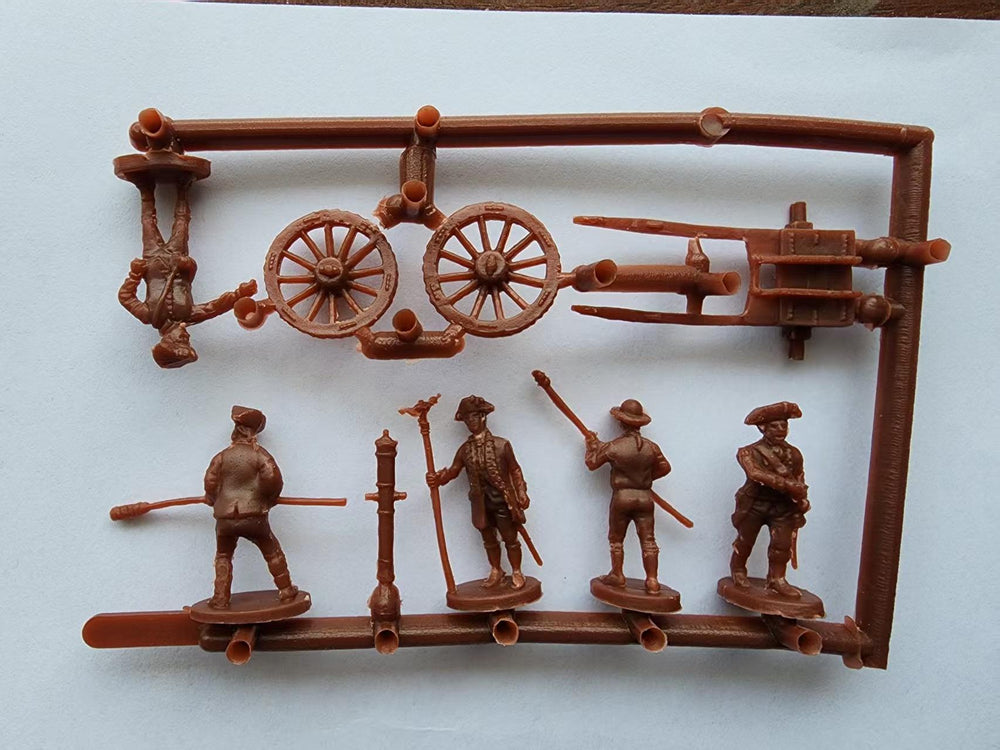 HAT 8344 AWI American Artillery (4 Cannons + Crew) 1:72