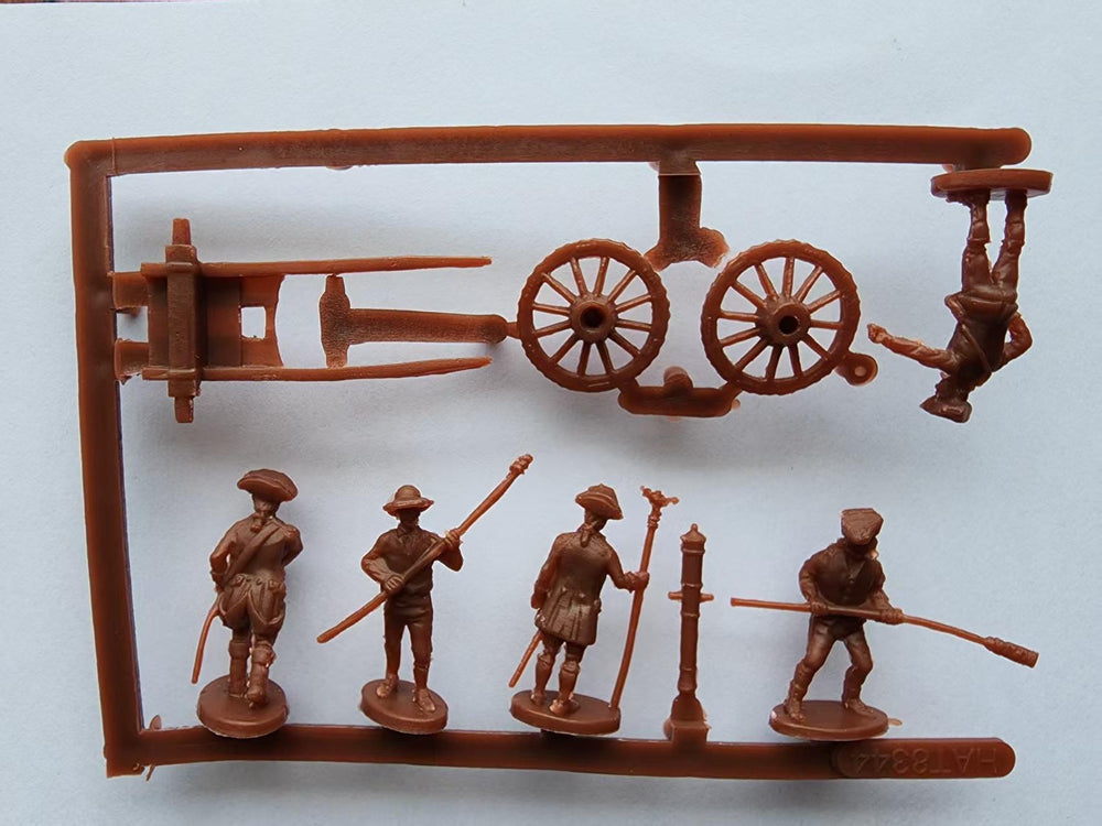 HAT 8344 AWI American Artillery (4 Cannons + Crew) 1:72