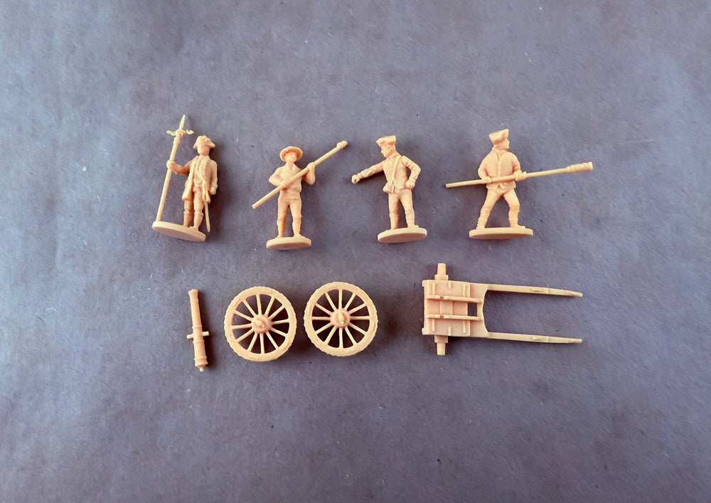 HAT 8344 AWI American Artillery (4 Cannons + Crew) 1:72