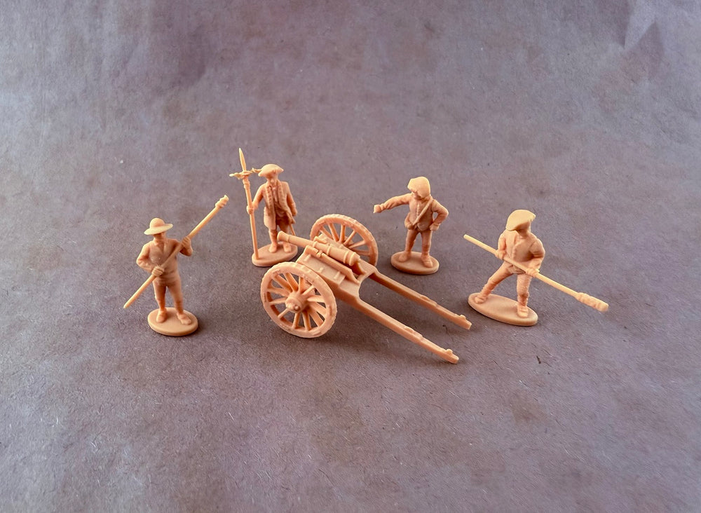HAT 8344 AWI American Artillery (4 Cannons + Crew) 1:72