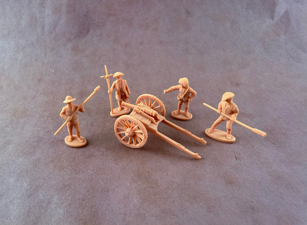 HAT 8344 AWI American Artillery (4 Cannons + Crew) 1:72