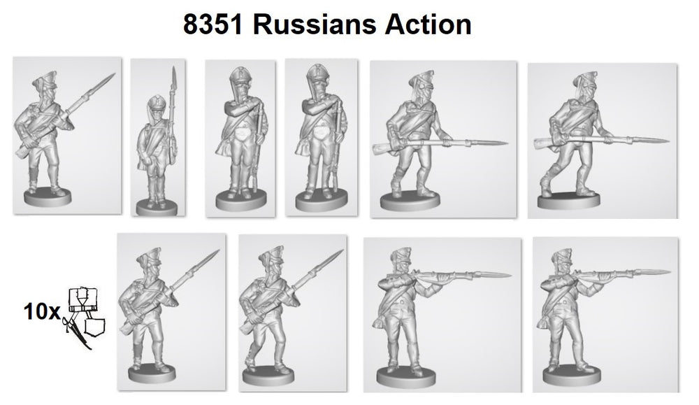 HAT 8351 Napoleonic Russian Infantry Action 1:72