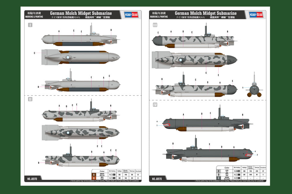 Hobby Boss HB80170 1:35 Molch Midget Submarine