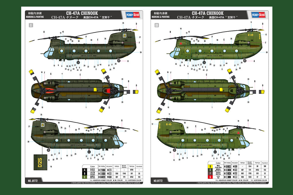 Hobby Boss HB81772 1:48 Boeing CH-47A Chinook