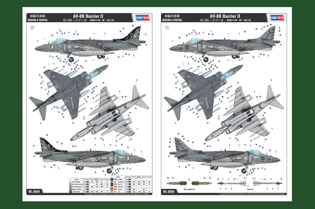 Hobby Boss HB81804 1:18 McDonnell-Douglas AV-8B Harrier II
