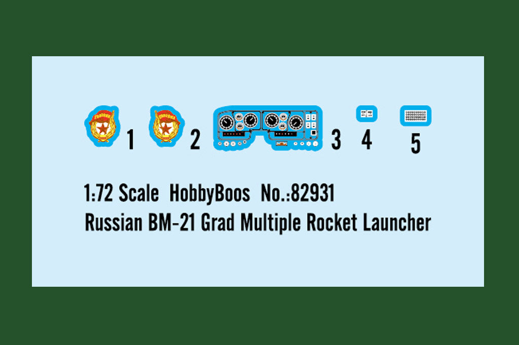 Hobby Boss HB82931 1:72 BM-21 Grad Miultiple Rocket Launcher
