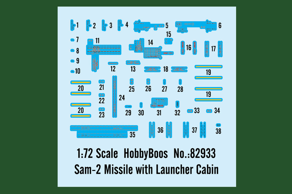 Hobby Boss HB82933 1:72 Sam-2 Missile with Launcher Cabin