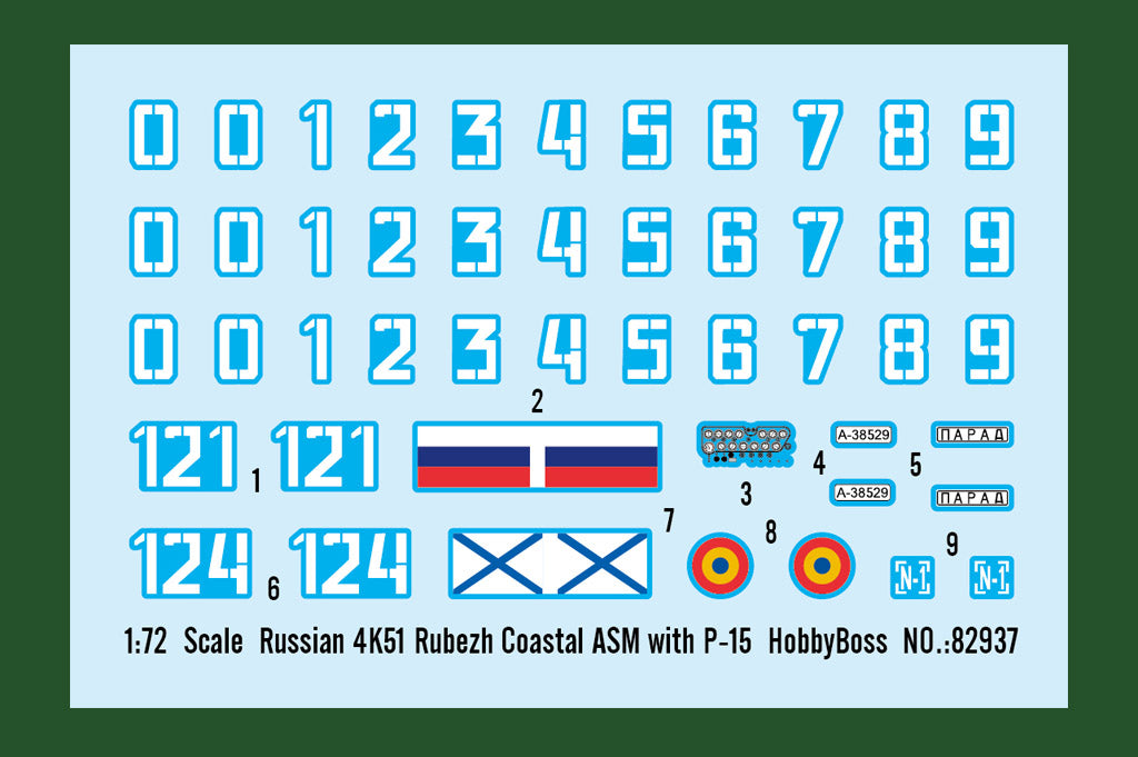 Hobby Boss HB82937 1:72 Russian 4K51 Rubezh Coastal ASM with P-15