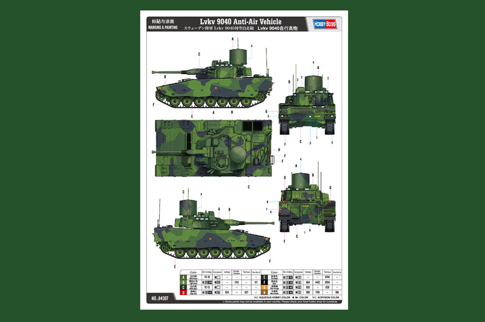 Hobby Boss HB84507 1:35 Lvkv 9040 Anti-Air Vehicle