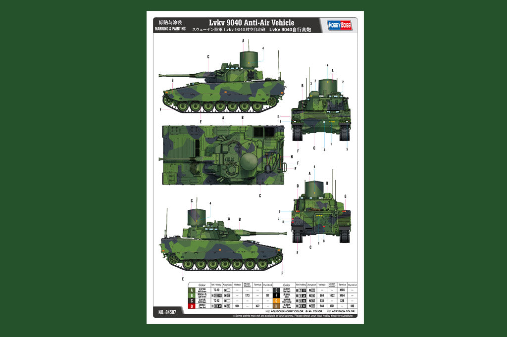 Hobby Boss HB84507 1:35 Lvkv 9040 Anti-Air Vehicle