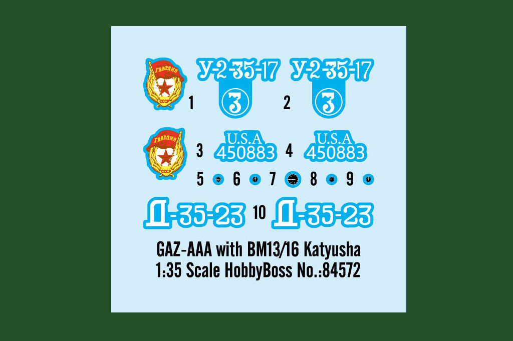 Hobby Boss HB84572 Gaz-AAA with BM13/16 Katyusha 1:35
